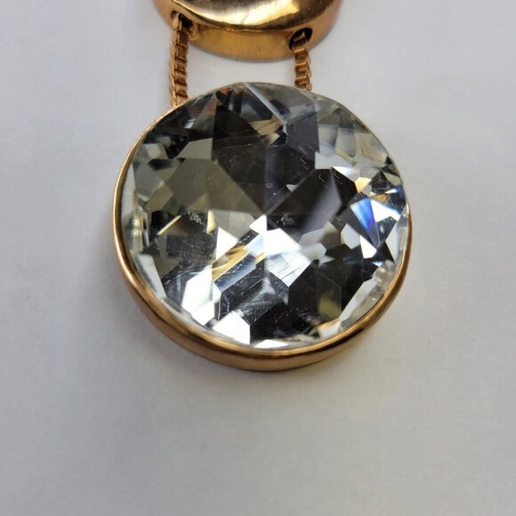 Gold Tone Medallion Three Pendant Necklace - Picture 4 of 11